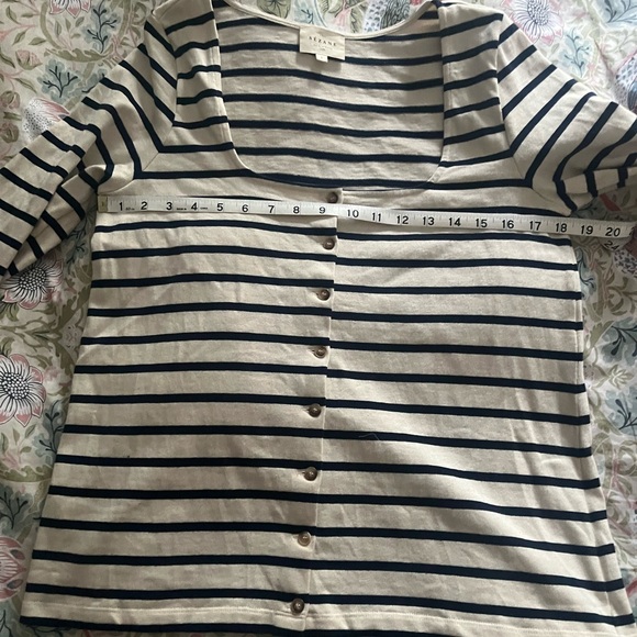 Sezane Striped White and Black Blouse - Picture 4 of 8